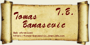Tomas Banašević vizit kartica